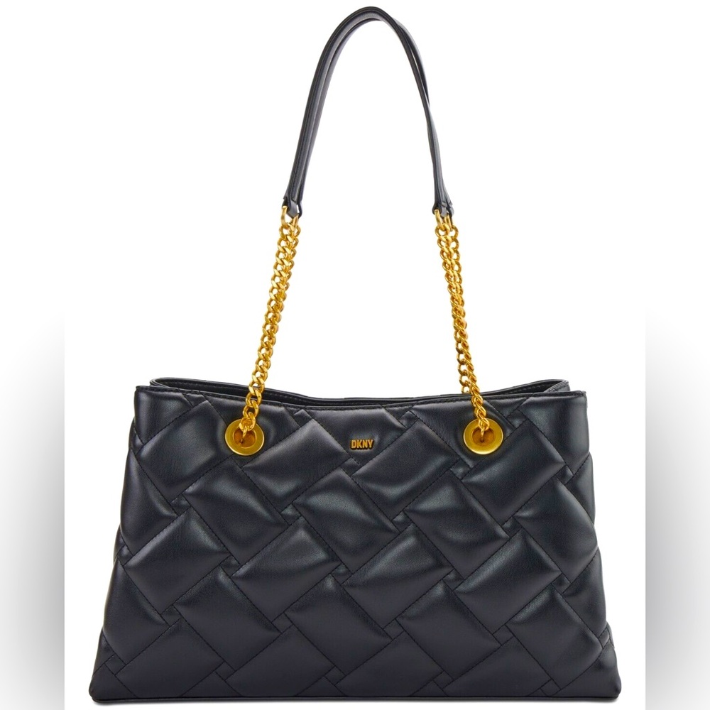 DKNY Black and Gold Willow Tote